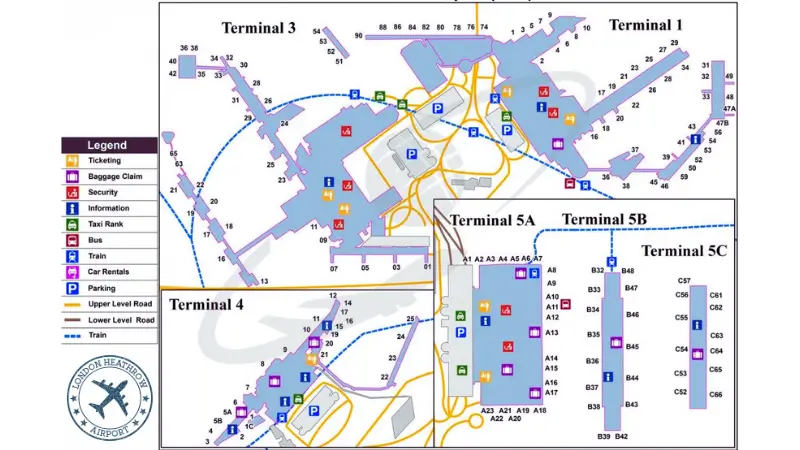 London Heathrow Airport Map