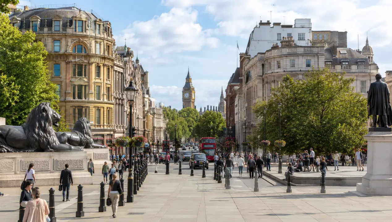 Trafalgar Square in London