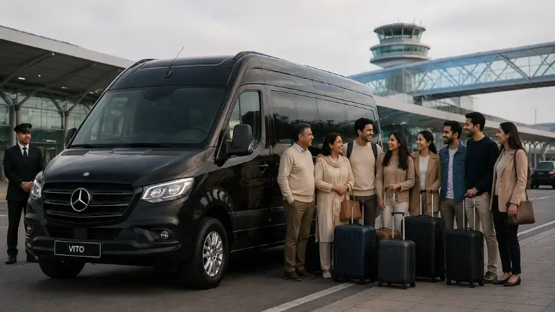 8 Seater Car With A Group of 8 People